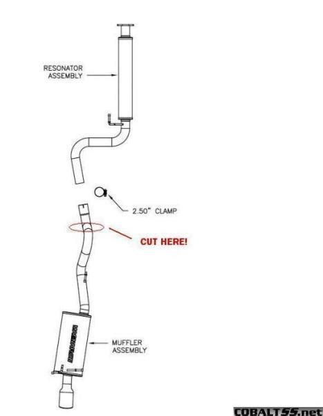 chevy cobalt exhaust|cobalt exhaust system diagram.